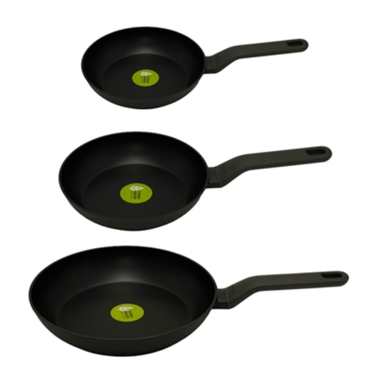 LEO 3PC NS FRY PAN SET, (8", 10"  AND  11"), DARK GRAY