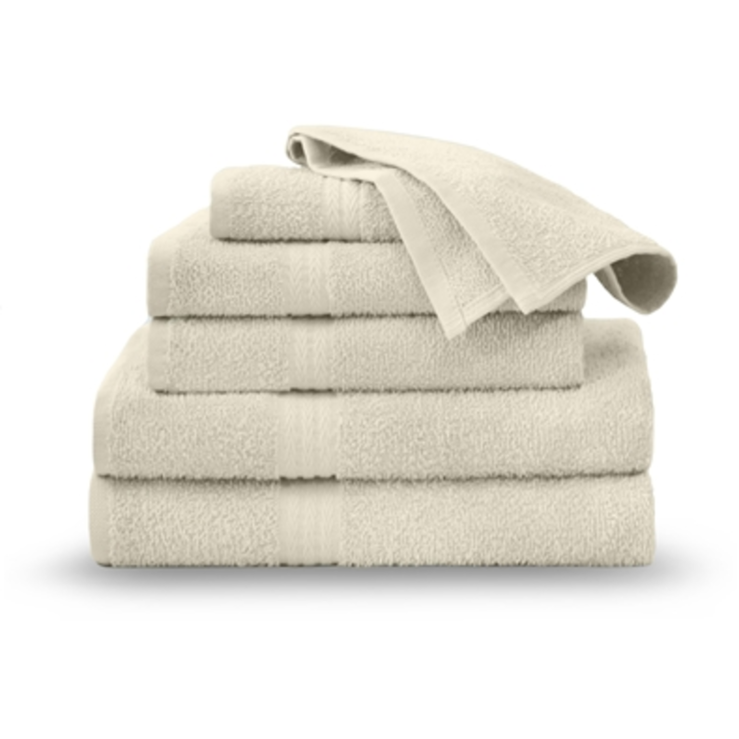 EASY LIVING THE EVERYDAY TOWEL SET, IVORY, 6 PIECE