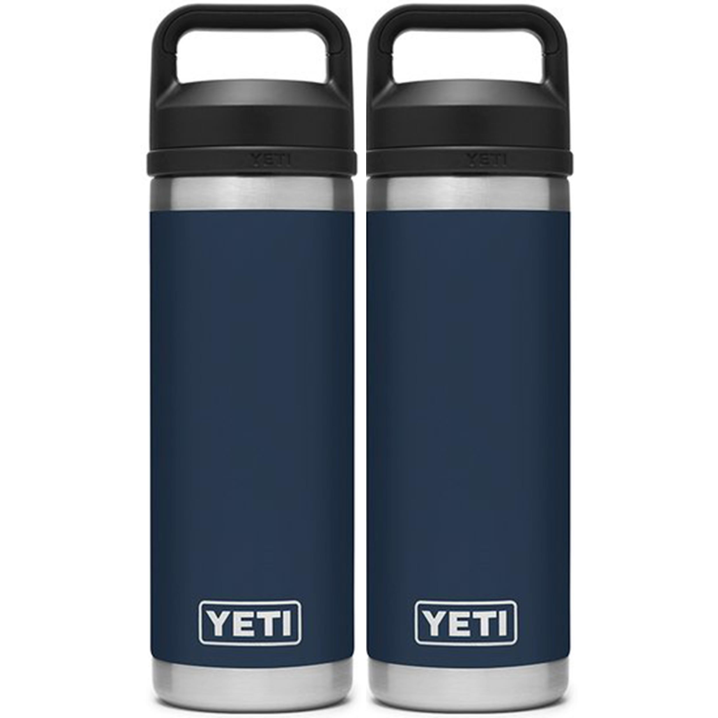 YETI RAMBLER 18 OZ. BOTTLE W/CHUG CAP - NAVY (2-PACK)