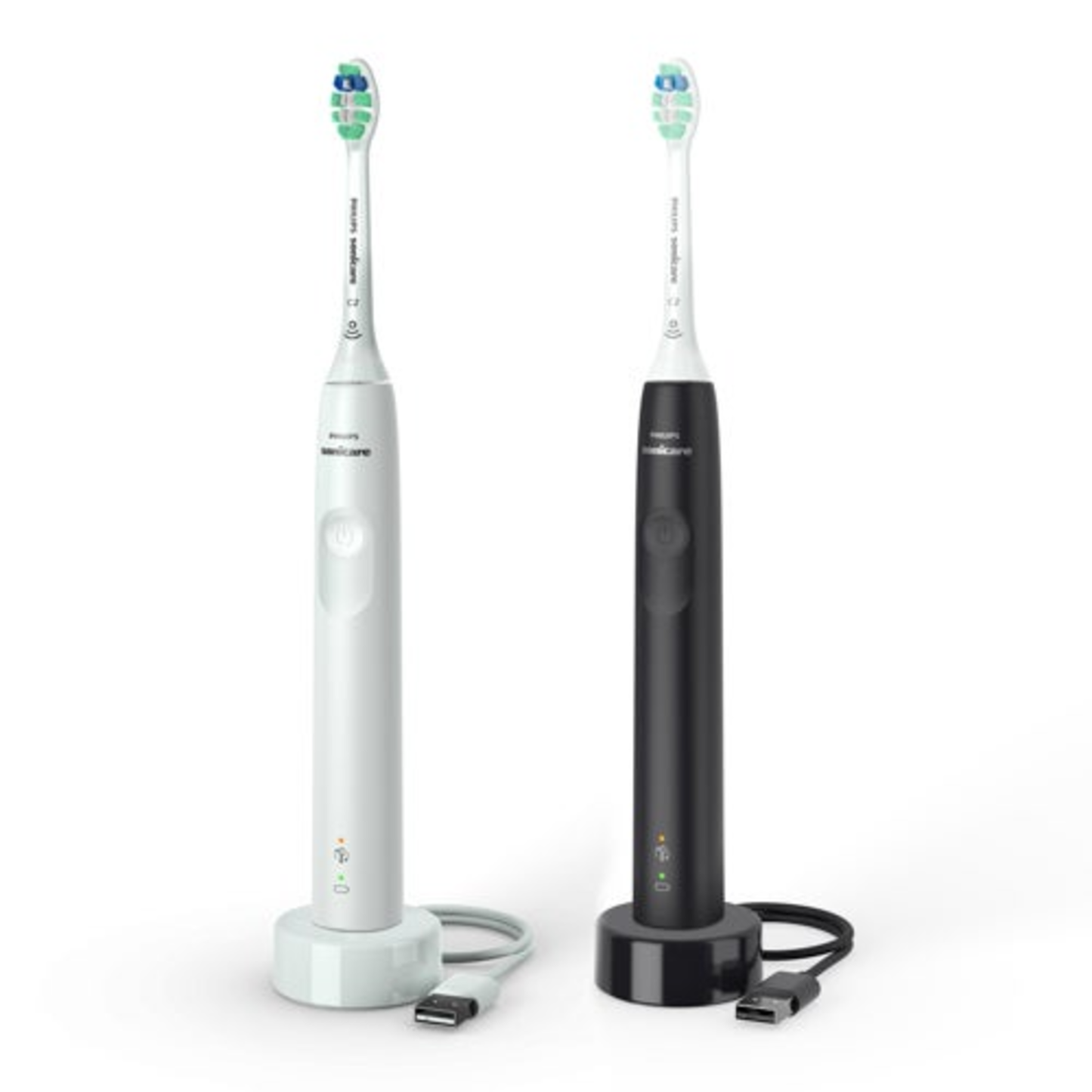 SONICARE FOR TWO 4100 POWER TOOTHBRUSHES BLACK/WHITE