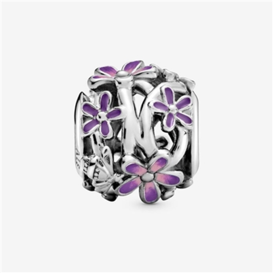 OPENWORK PURPLE DAISY CHARM