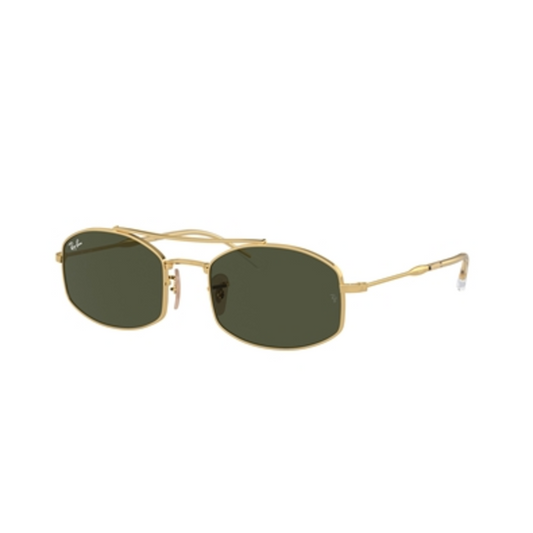 OVAL UNISEX NON-POLAR SUNGLASSES, GOLD/GREEN, 51