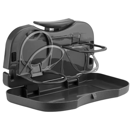 VERSATILE BACKSEAT CUP HOLDER ORGANIZER, BLACK