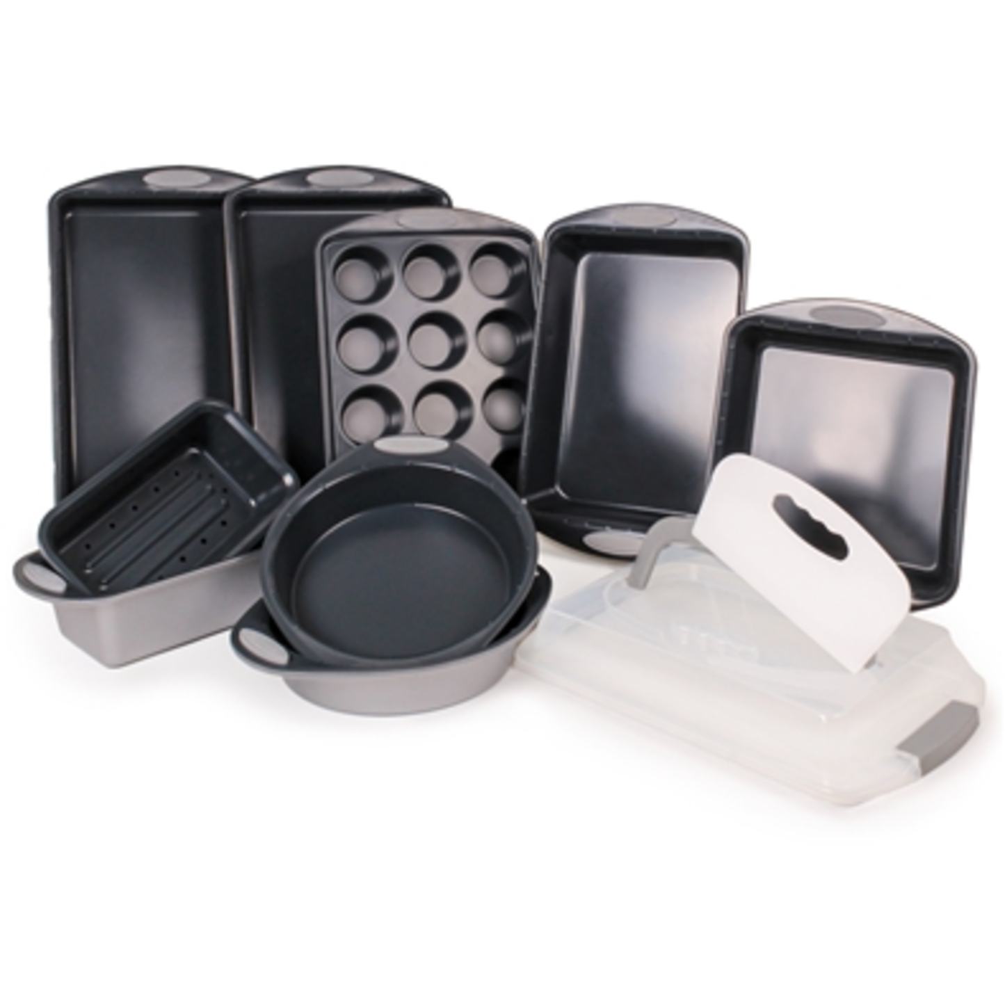 11PC BAKEWARE SET PERFECT SLICE, SILVER/SILVER