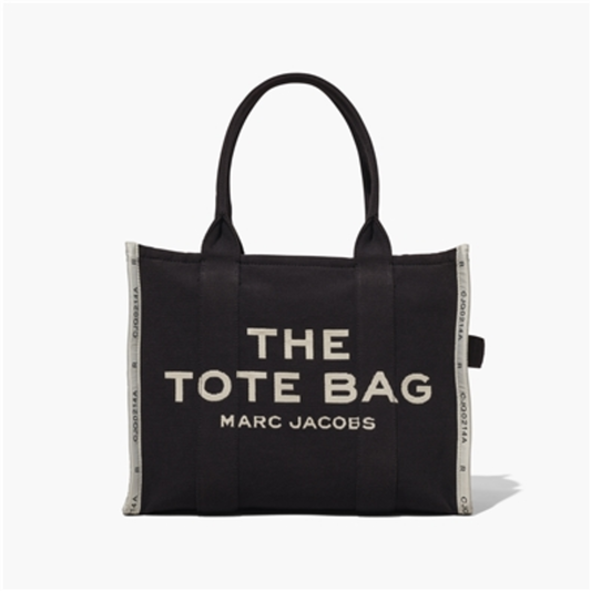 THE JACQUARD LARGE TOTE, BLACK, 17"X6"