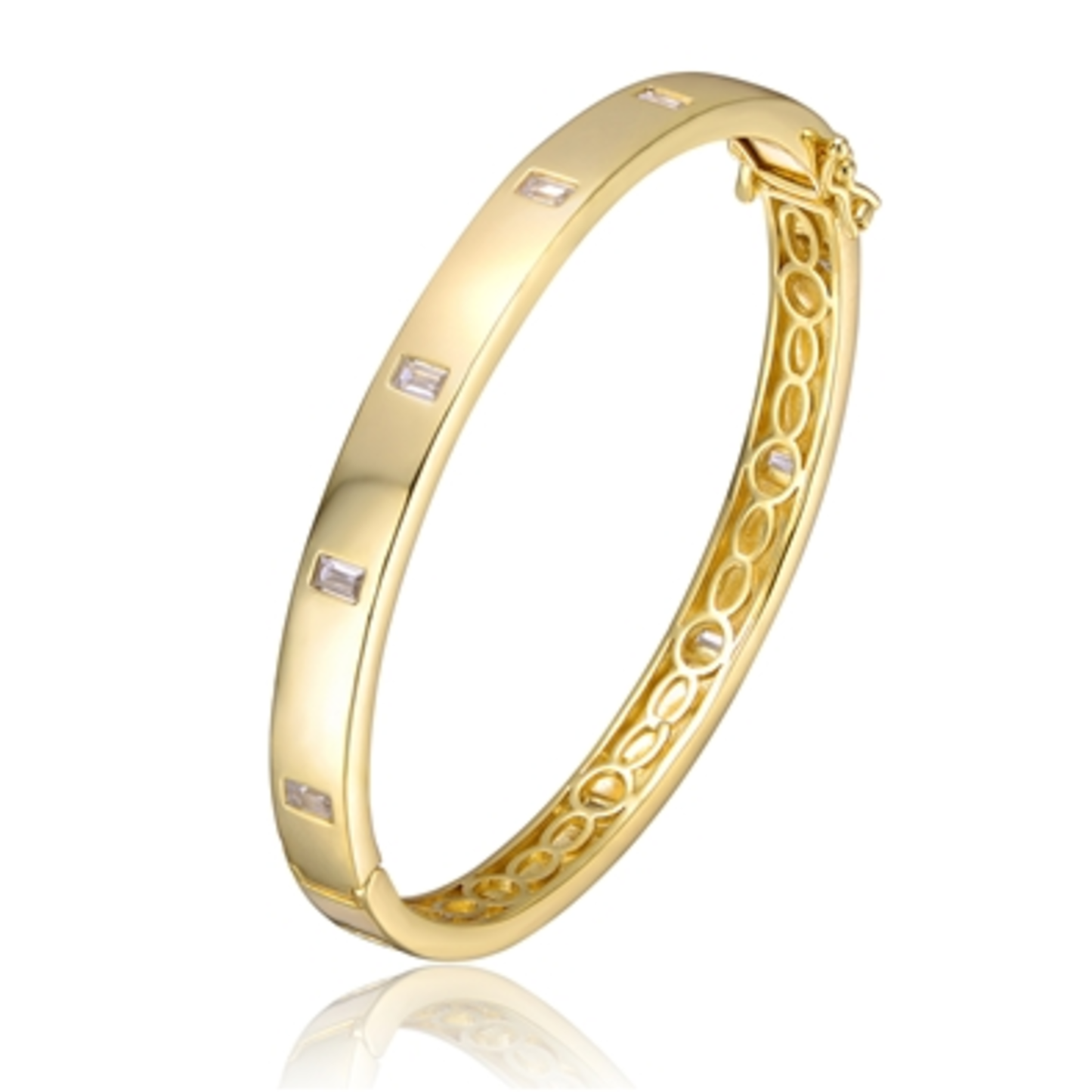 14K YELLOW GOLD CLASSIC BANGLE, GOLD, 7"