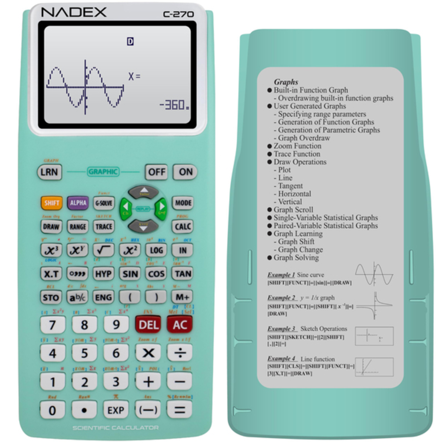 SCNTIFIC CALC W/GRPH GRN