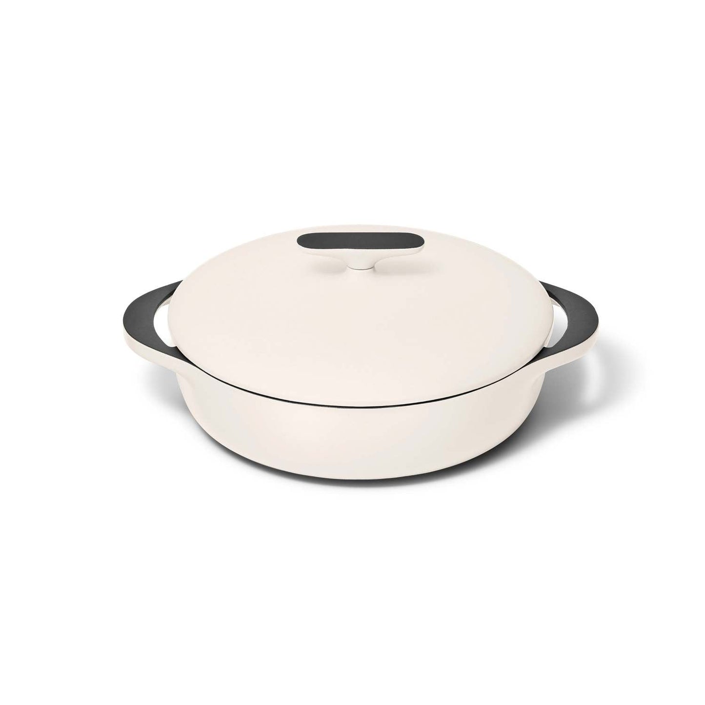 3.5QT ENAMELED CAST IRON BRAISER W/ DOMED LID CREAM