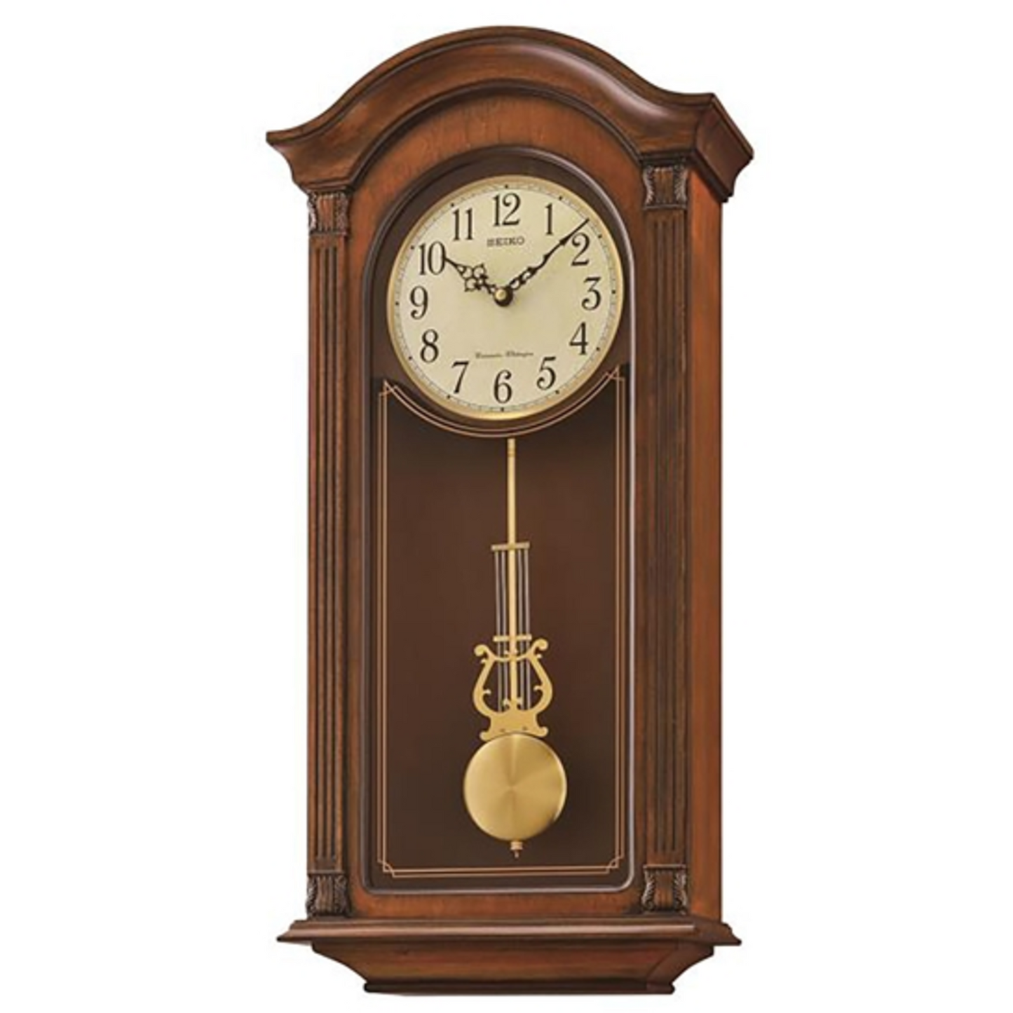 PENDULUM  AND  CHIMES CLOCK, BROWN