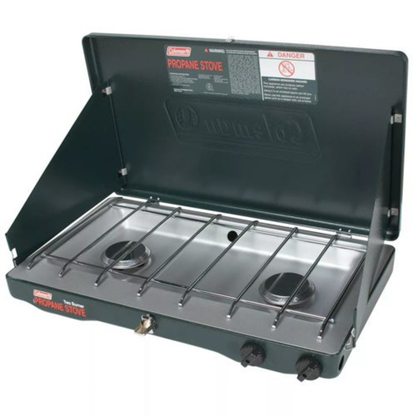 2 BURNER PROPANE GAS CAMPING STOVE 20000 BTUS