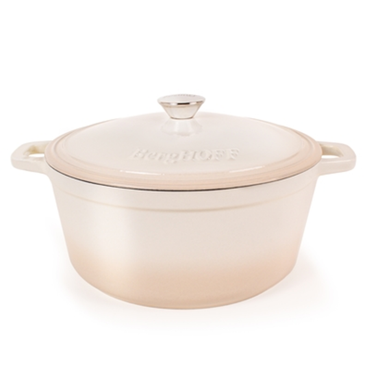 NEO CAST IRON ROUND COV DUTCH OVEN, MERINGUE, 7 QT