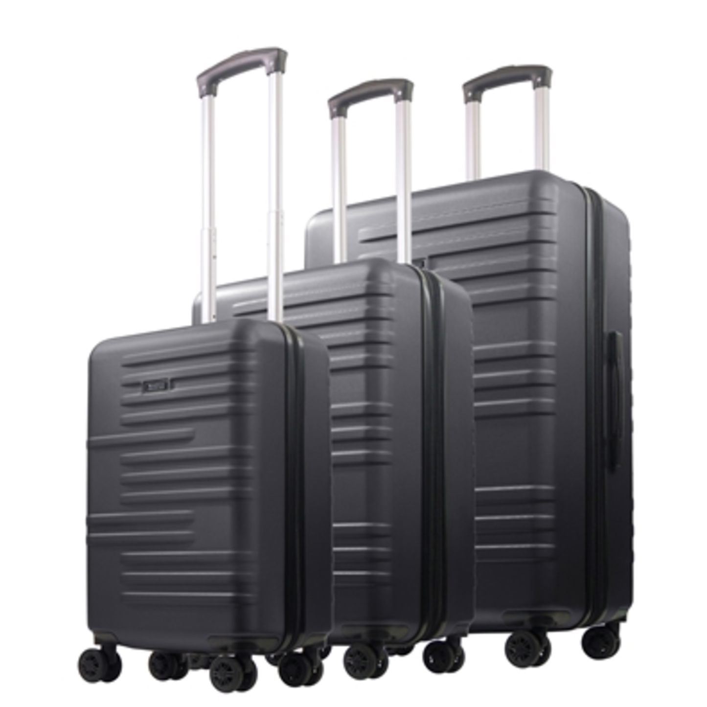 HARDSIDE LUGGAGE SET, BLACK, 3 PIECES