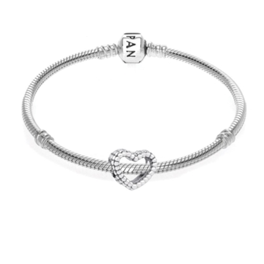 BEADED HEART BRACELET, 9.1"