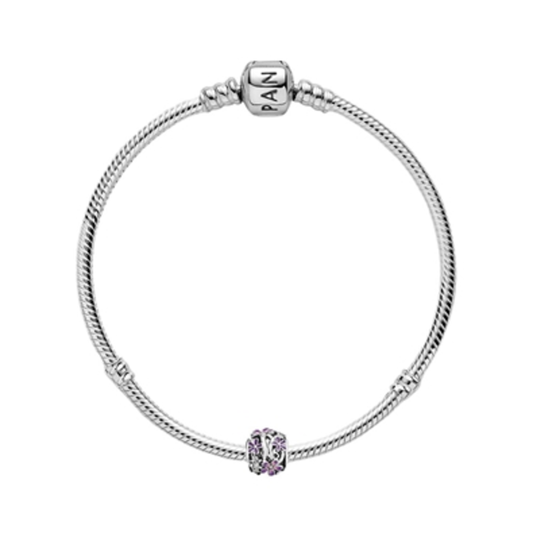 PURPLE DAISY BRACELET, 7.1"