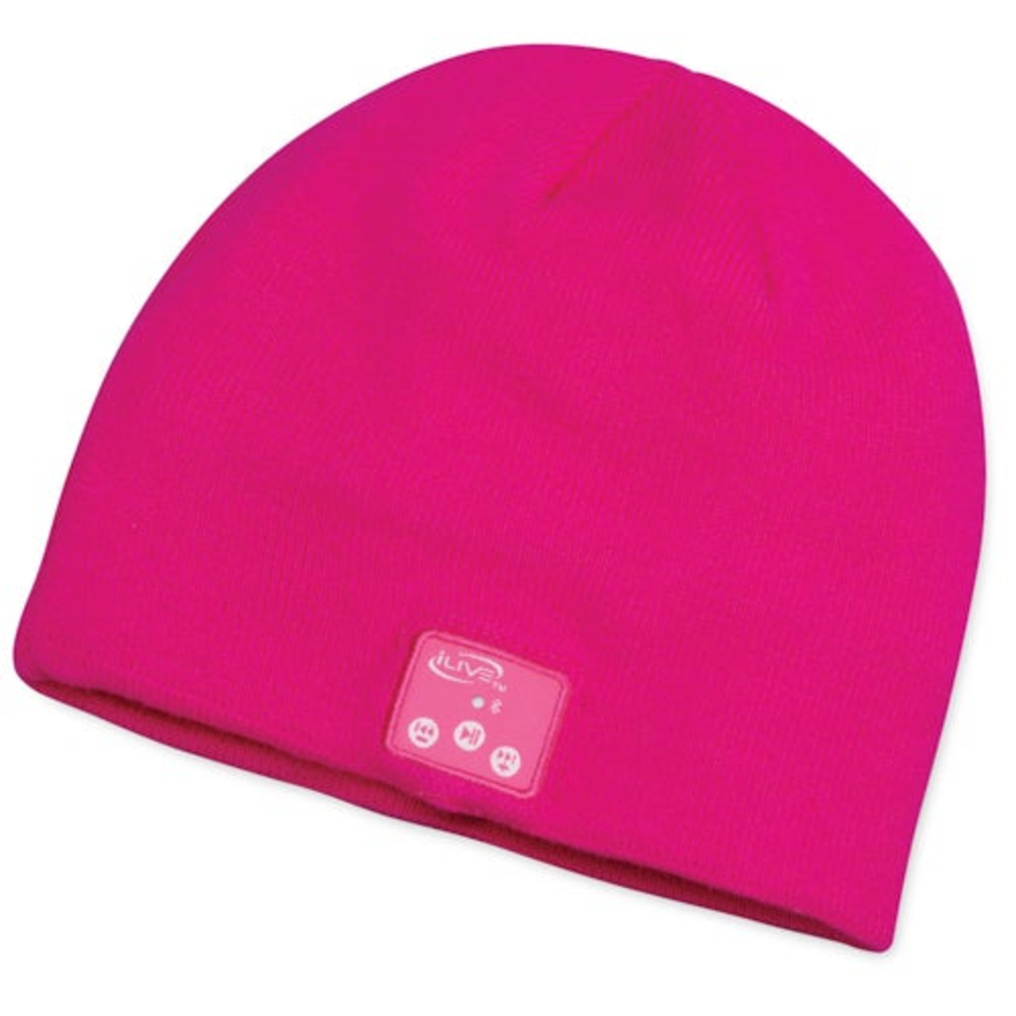 BLUETOOTH KNIT CAP W/ BUILT-IN SPEAKERS AND MIC PINK