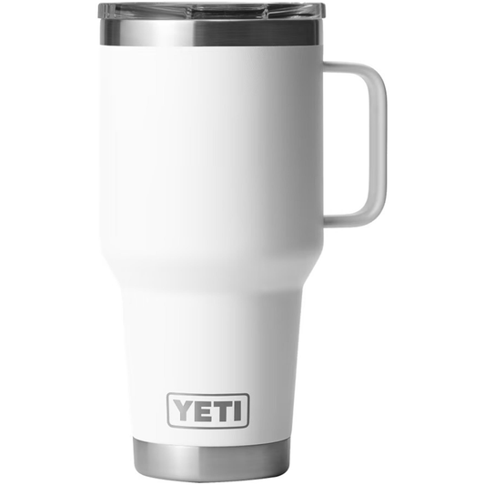 YETI RAMBLER 30 OZ. TRAVEL MUG W/STRONGHOLD LID - WHITE