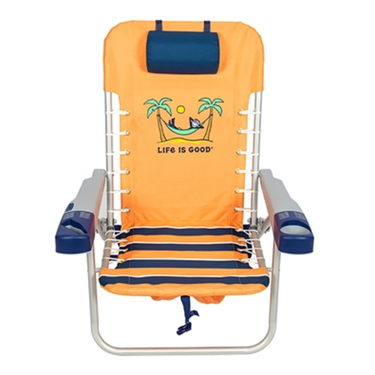 JAKE HAMMOCK BACKPACK BEACH CHAIR, ORANGE