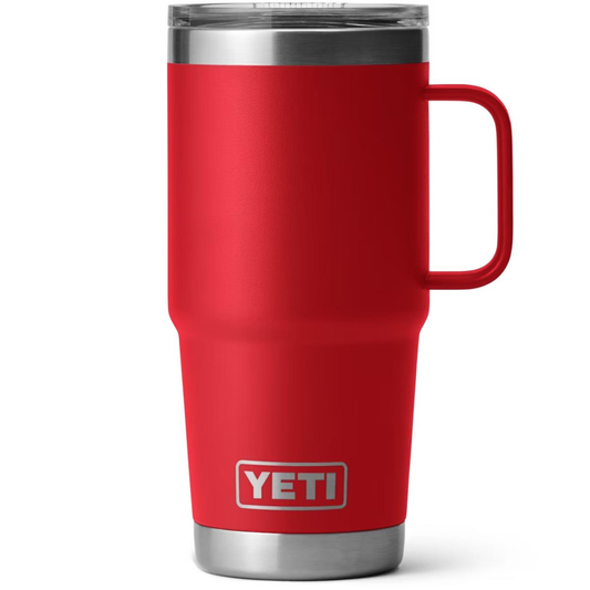 YETI RAMBLER 20 OZ. TRAVEL MUG W/STRONGHOLD LID - RESCUE RED