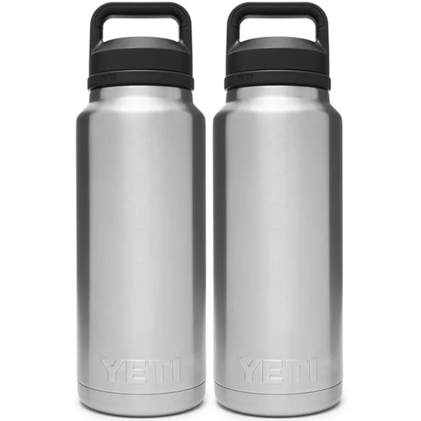 YETI RAMBLER 36 OZ. BOTTLE W/CHUG CAP - STAINLESS STEEL (2-PACK)