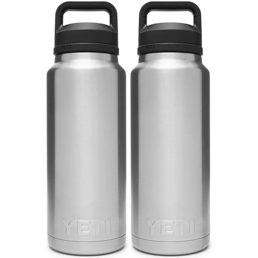 YETI RAMBLER 36 OZ. BOTTLE W/CHUG CAP - STAINLESS STEEL (2-PACK)