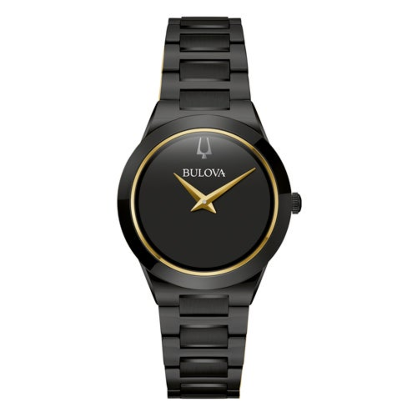 LADIES MILLENNIA BLACK ION-PLATED STAINLESS STEEL WATCH BLACK DIAL