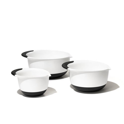 GOOD GRIPS 3PC MIXING BOWL SET W/ BLACK HANDLES