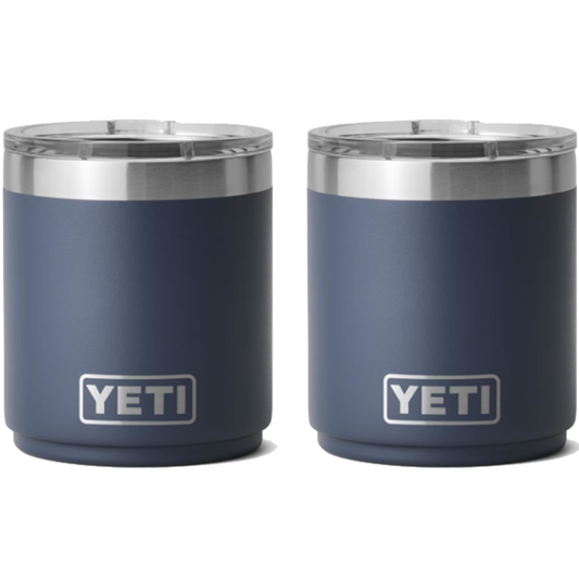 YETI RAMBLER 10 OZ. STACKABLE LOWBALL WITH MAGSLIDER LID - NAVY (2-PACK)