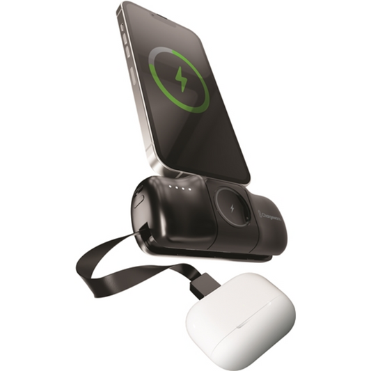 CAPSULE POWER BANK W/ BUILT IN C CABLE, BLACK