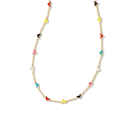 HAVEN HEART STRAND NECKLACE, GOLD MULTI MIX