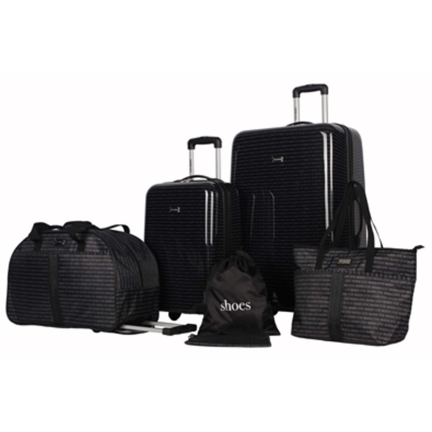SIGNATURE LUGGAGE SET, BLACK, 6 PIECES