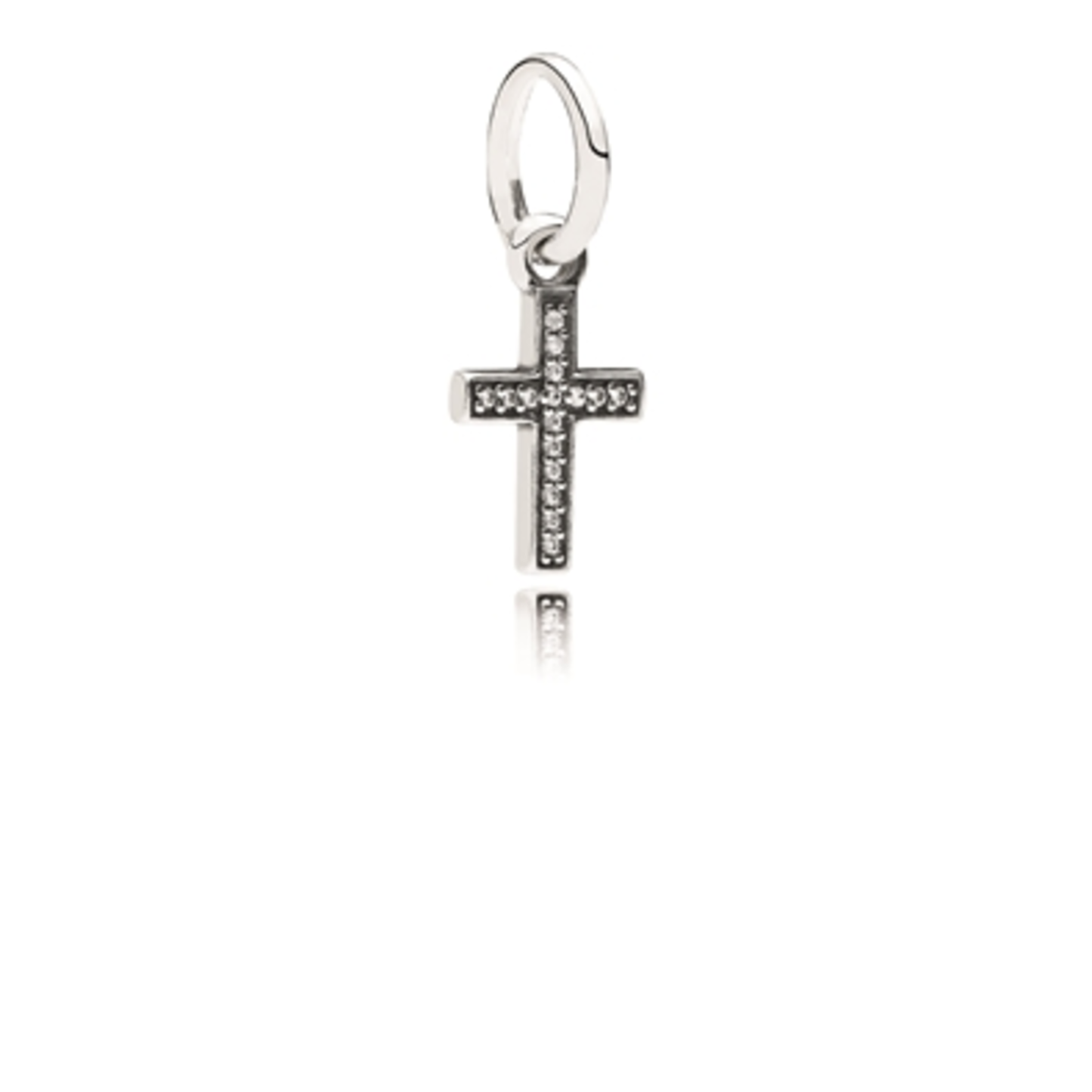 SYMBOL OF FAITH DANGLE CHARM, CLEAR CZ