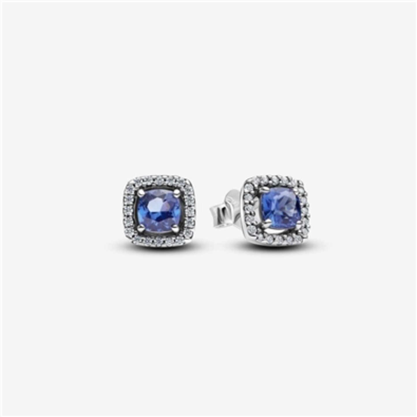 SPARKLING SQUARE HALO STUD EARRINGS