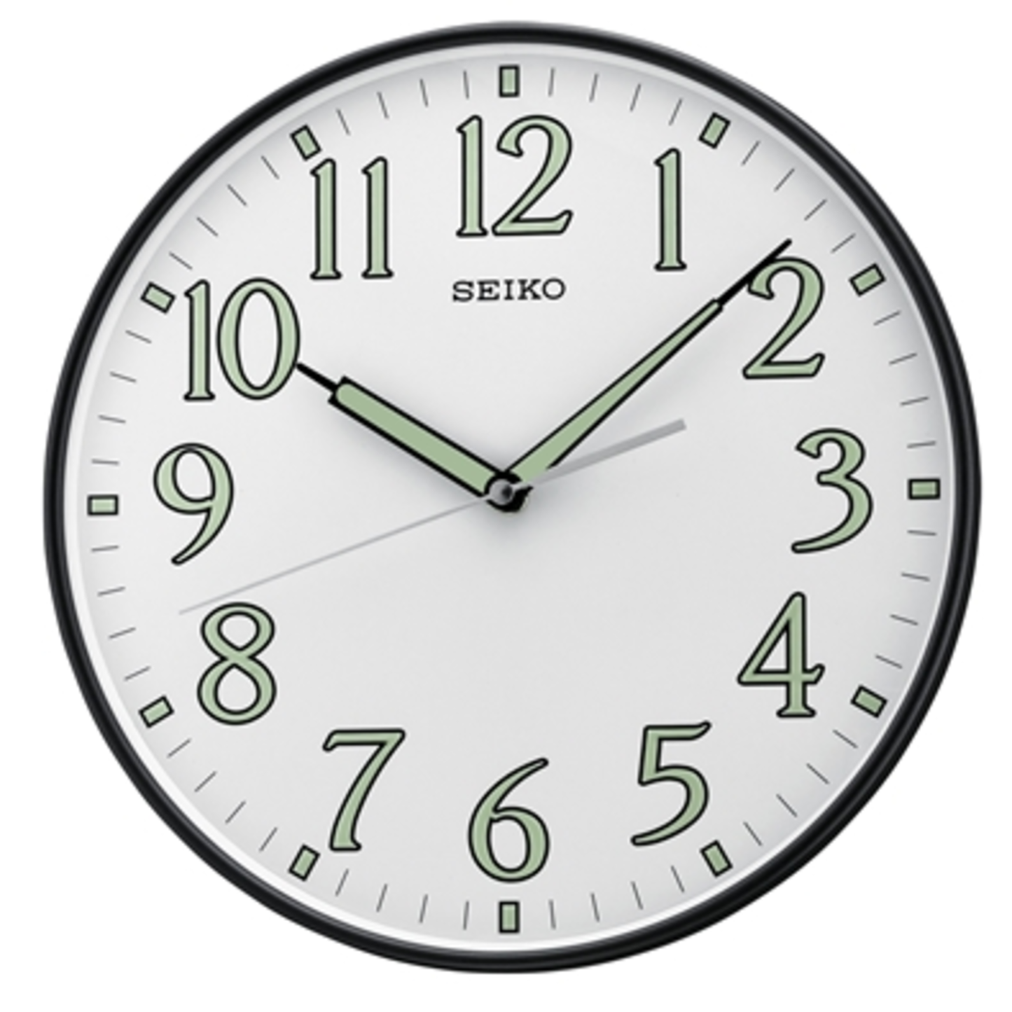 LUMINOUS WALL CLOCK, BLACK, 12"