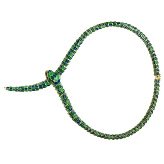 14K GOLD BRILLIANCE GREEN NECKLACE, GREEN, 18"