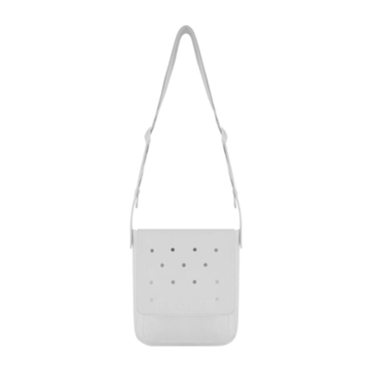 CLASSIC CROSSBODY WITH FRONT FLAP, WHITE