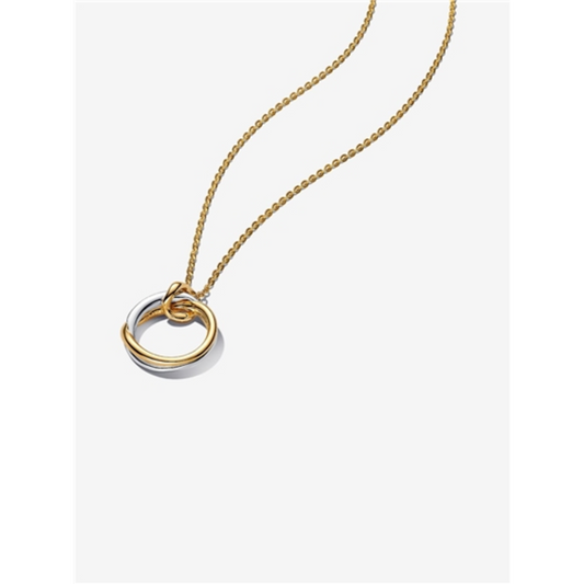 TWO-TONE PENDANT NECKLACE, 17.7"