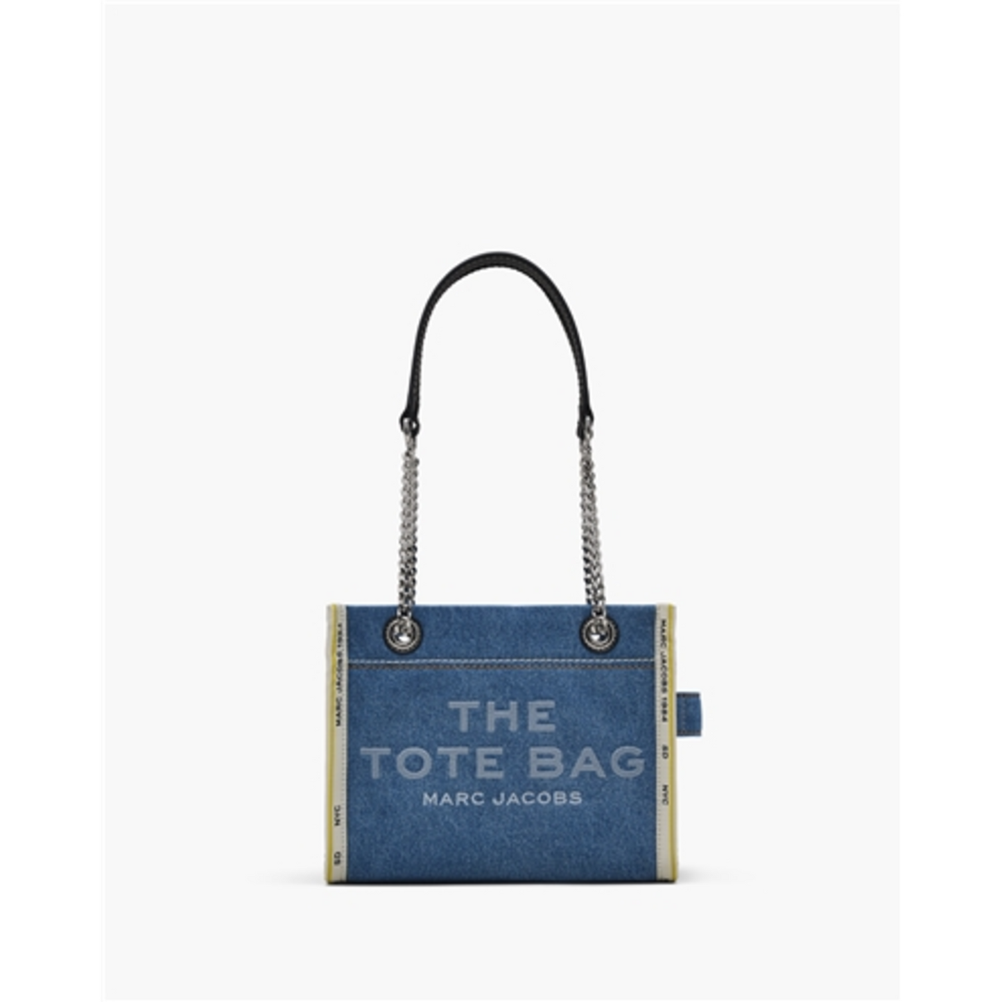 THE DENIM CHAIN SMALL TOTE BAG, LIGHT WASH