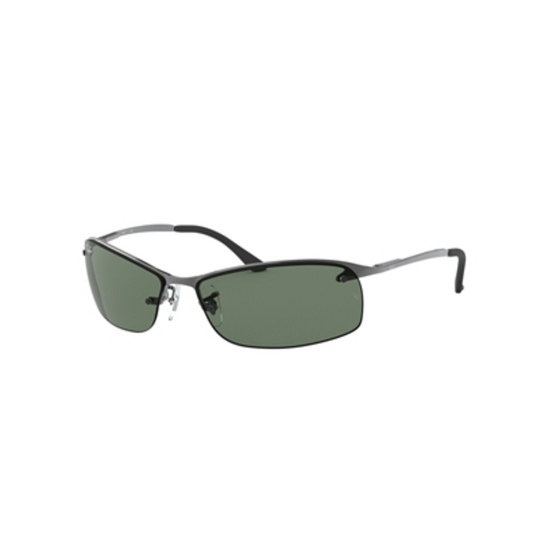 RB3183 MEN'S NON-POLARIZED SUNGLASSES, GUNMETAL FRAME/GREEN LENS, 63