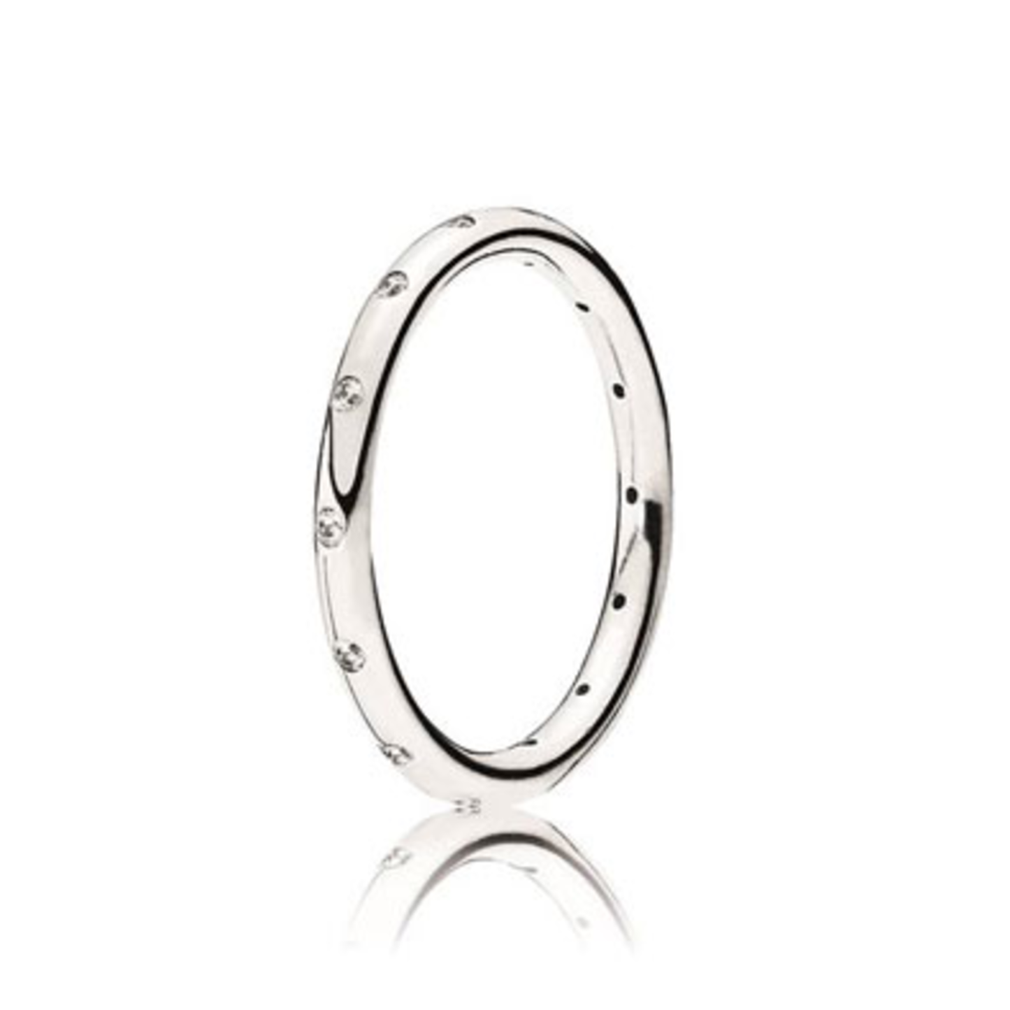 DROPLETS RING, CLEAR CZ, 7"