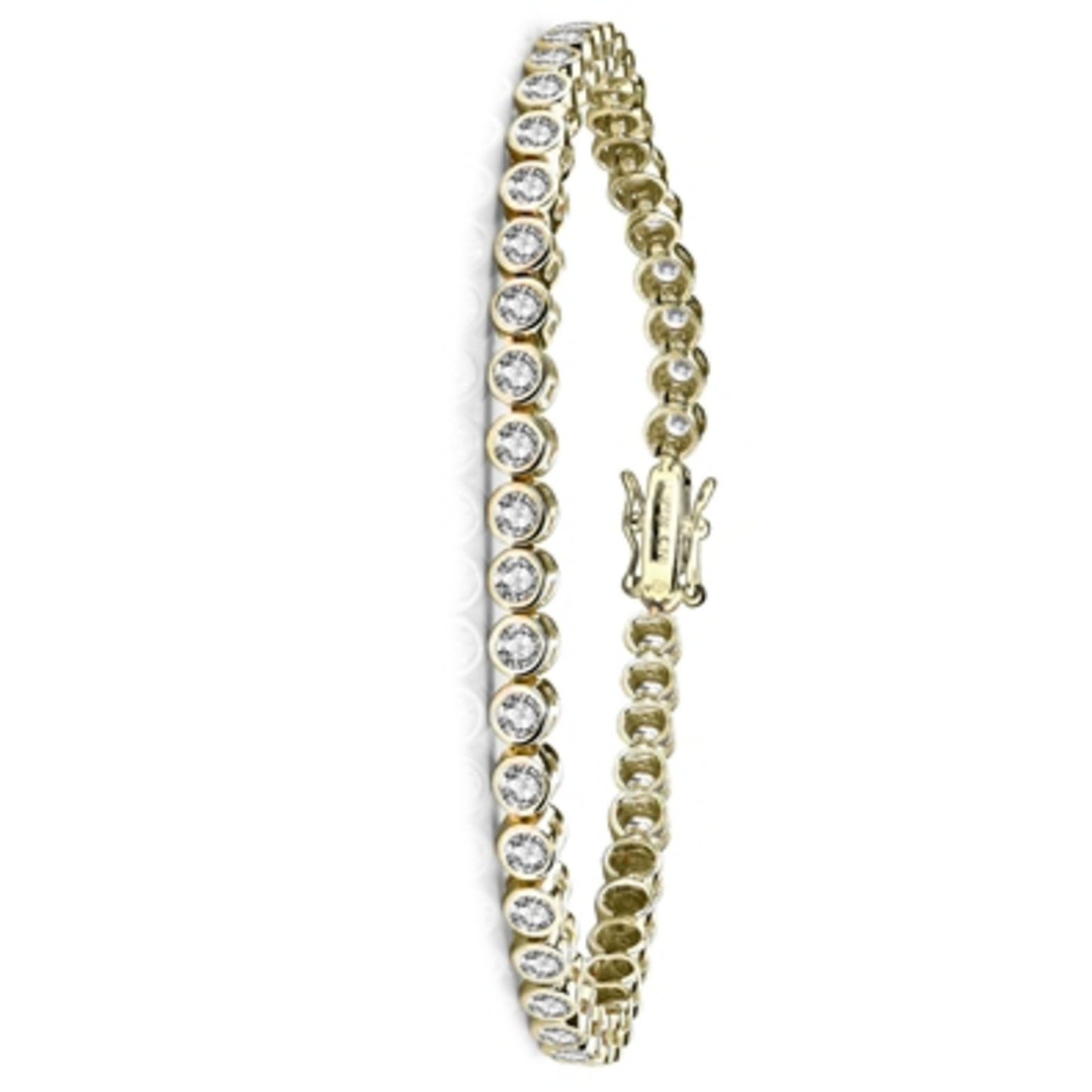 14K YELLOW GOLD CLASSIC TENNIS BRACELET, GOLD, 7"