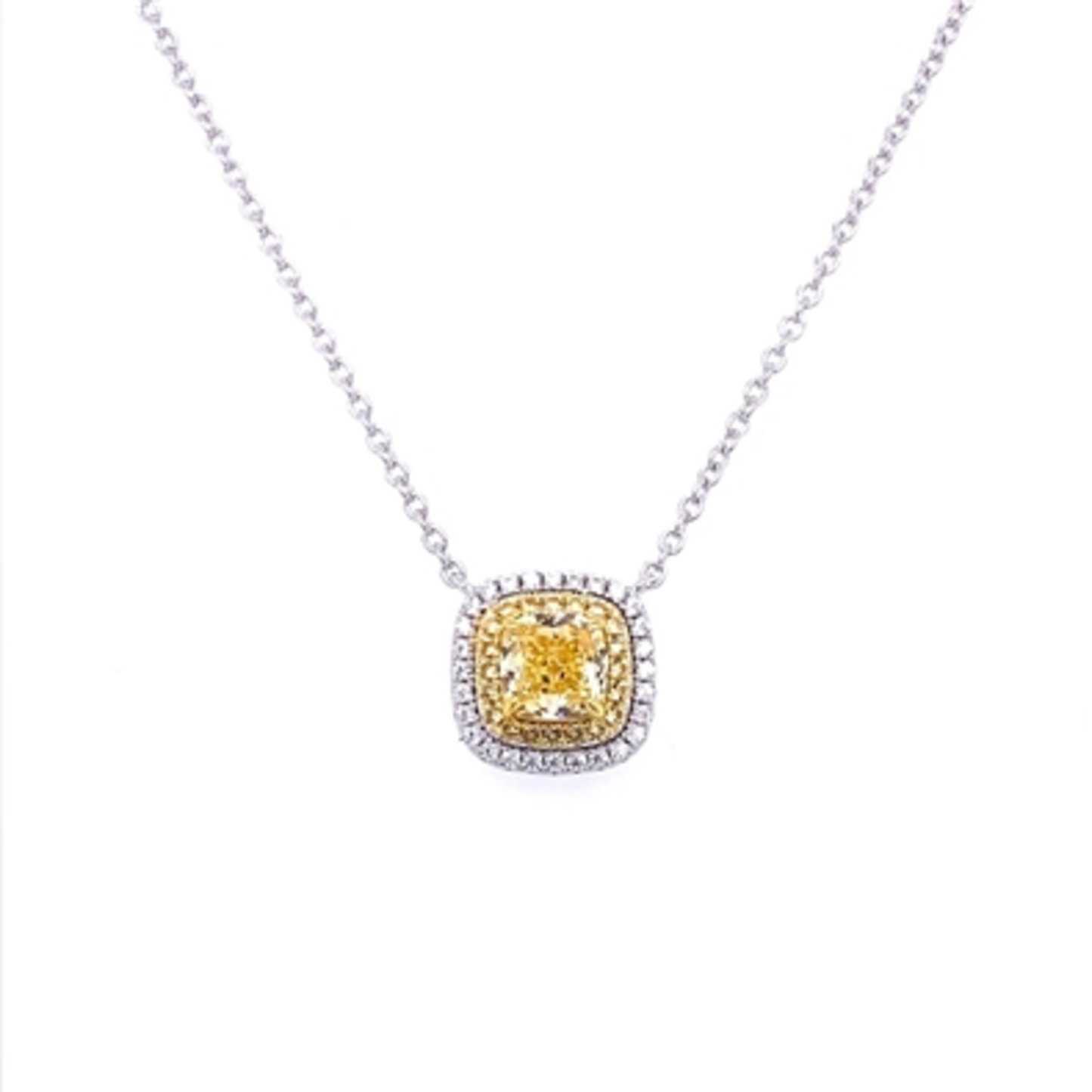 LUCIA CRYSTALLINE BRILLIANTE NECKLACE, CANARY YELLOW