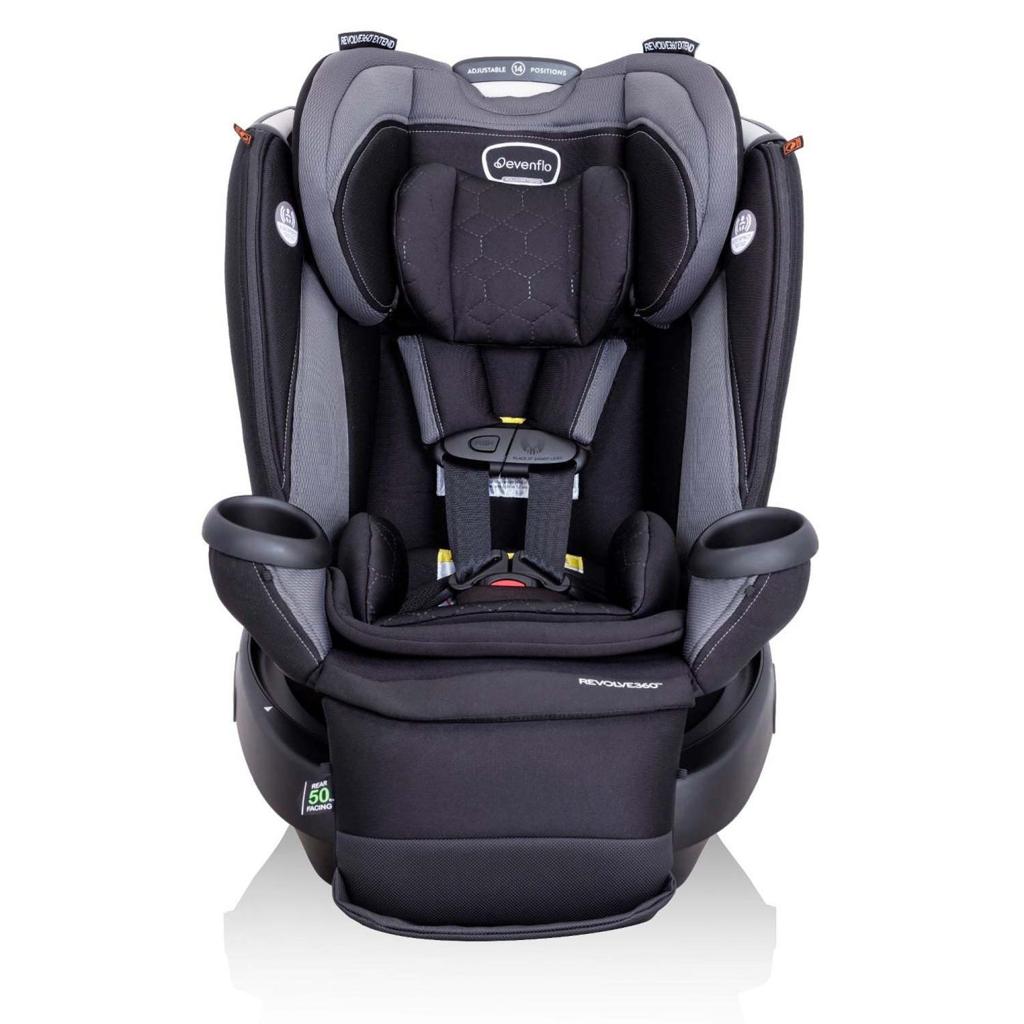 REVOLVE360 EXTEND ROTATIONAL CAR SEAT W/ QUICK CLEAN COVER REVERE GRAY