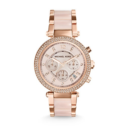 LADIES PARKER ROSE GOLD-TONE SS WATCH ROSE-GOLD DIAL