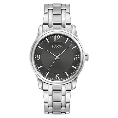 MENS CORPORATE COLLECTION SILVER-TONE STAINLESS STEEL WATCH BLACK DIAL
