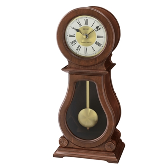ALBANY PENDULUM CHIME MANTLE CLOCK, BROWN