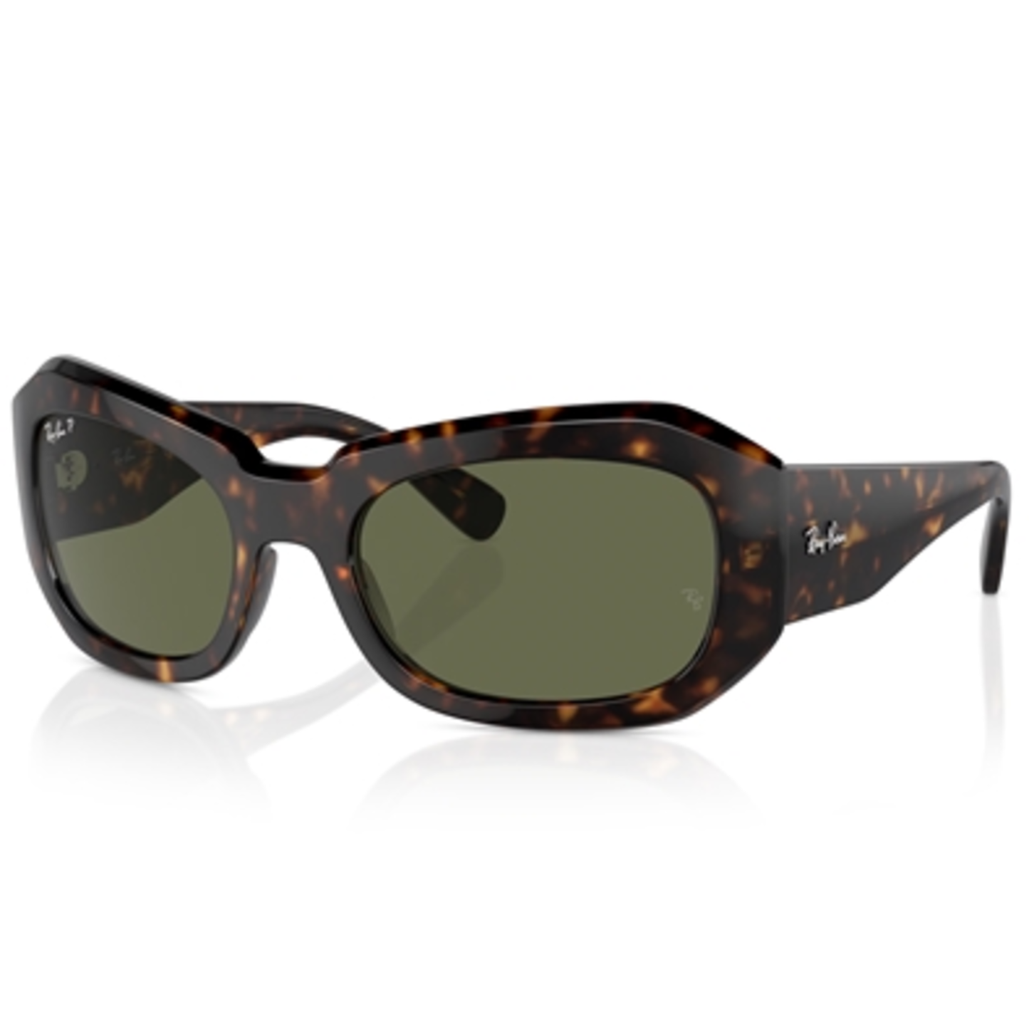 UNISEX BEATE SUNGLASSES POLARIZED, HAVANA/GREEN, 56