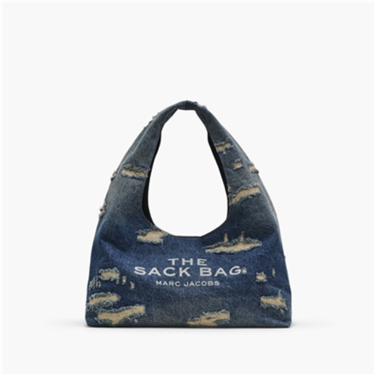 THE RIP AND REPAIR DENIM SACK BAG, PUNK INDIGO