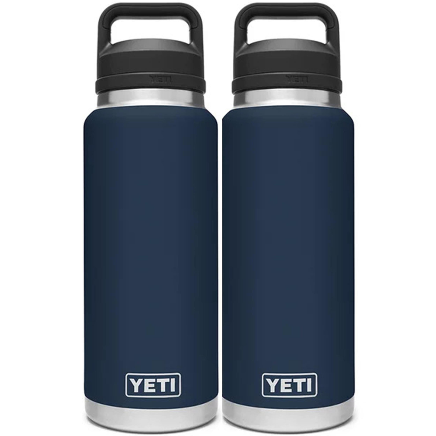 YETI RAMBLER 36 OZ. BOTTLE W/CHUG CAP - NAVY (2-PACK)