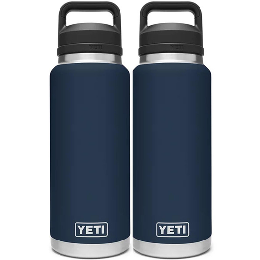 YETI RAMBLER 36 OZ. BOTTLE W/CHUG CAP - NAVY (2-PACK)