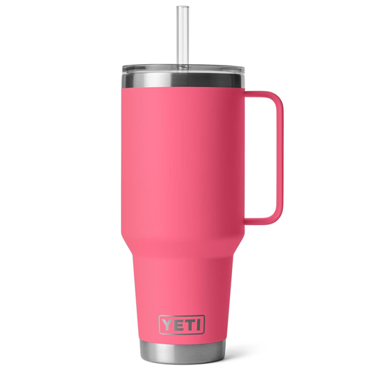 YETI RAMBLER 42 OZ. MUG W/STRAW LID - TROPICAL PINK
